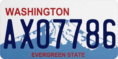 WA license plate AXO7786