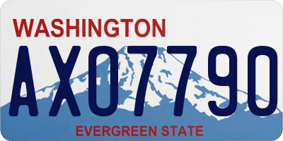 WA license plate AXO7790