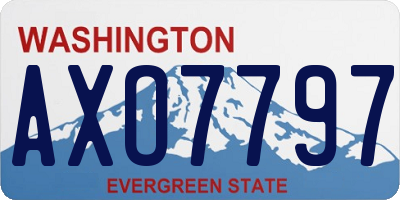 WA license plate AXO7797