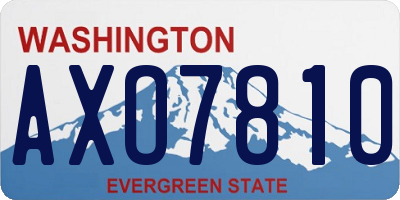 WA license plate AXO7810