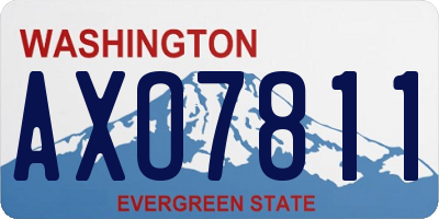 WA license plate AXO7811