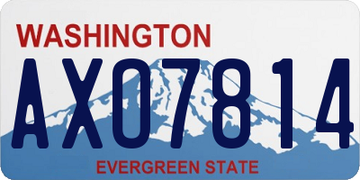WA license plate AXO7814
