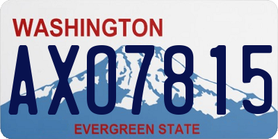 WA license plate AXO7815