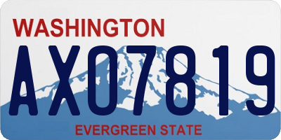 WA license plate AXO7819