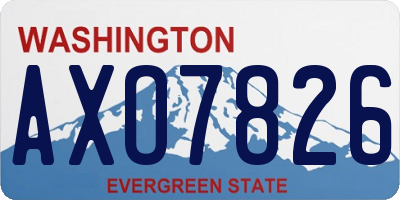 WA license plate AXO7826