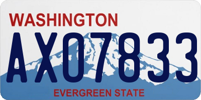 WA license plate AXO7833