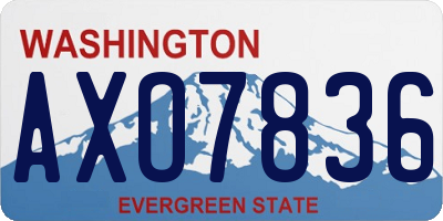 WA license plate AXO7836
