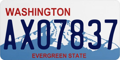 WA license plate AXO7837