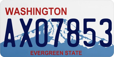 WA license plate AXO7853