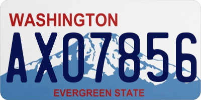WA license plate AXO7856