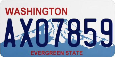 WA license plate AXO7859