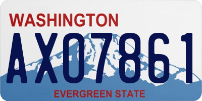 WA license plate AXO7861