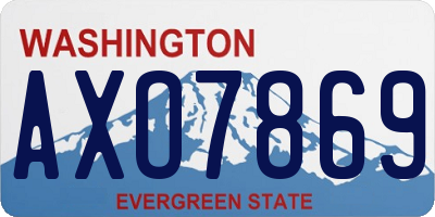 WA license plate AXO7869