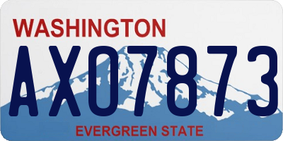 WA license plate AXO7873