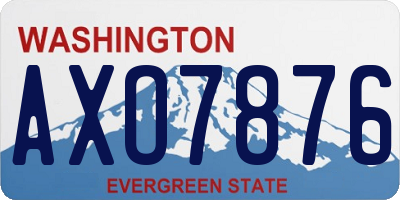 WA license plate AXO7876