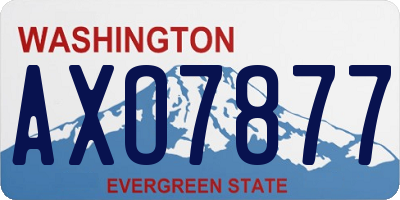 WA license plate AXO7877