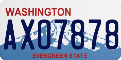 WA license plate AXO7878