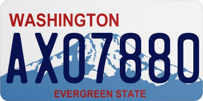 WA license plate AXO7880