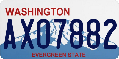 WA license plate AXO7882