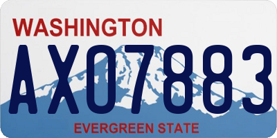 WA license plate AXO7883