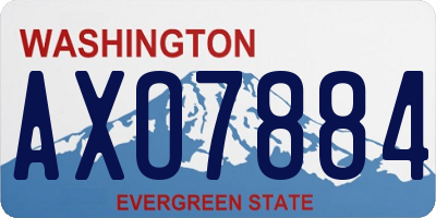 WA license plate AXO7884