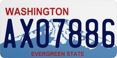 WA license plate AXO7886