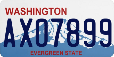 WA license plate AXO7899