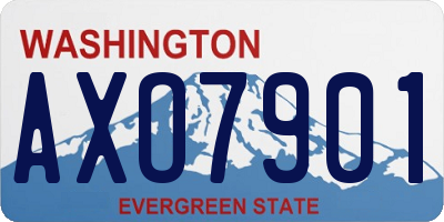 WA license plate AXO7901
