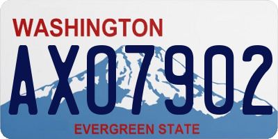 WA license plate AXO7902