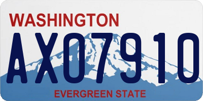 WA license plate AXO7910