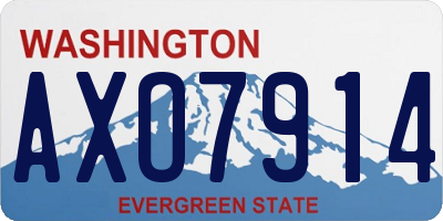WA license plate AXO7914