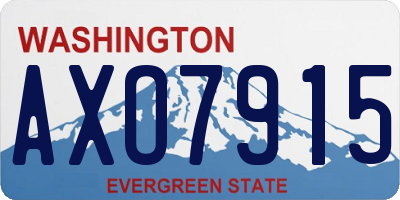 WA license plate AXO7915