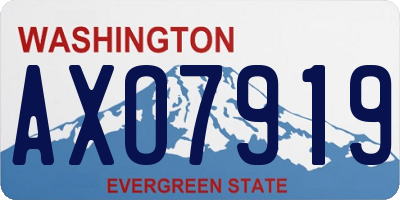WA license plate AXO7919