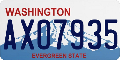 WA license plate AXO7935