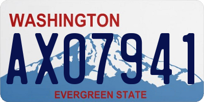 WA license plate AXO7941