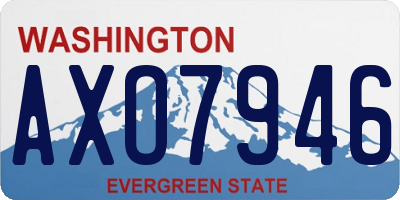 WA license plate AXO7946