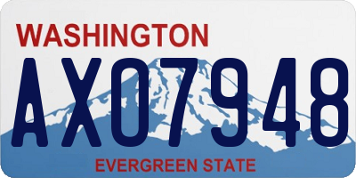 WA license plate AXO7948