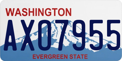 WA license plate AXO7955
