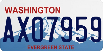 WA license plate AXO7959