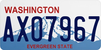 WA license plate AXO7967