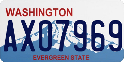 WA license plate AXO7969