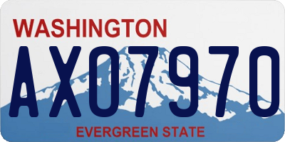 WA license plate AXO7970