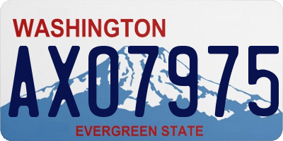 WA license plate AXO7975