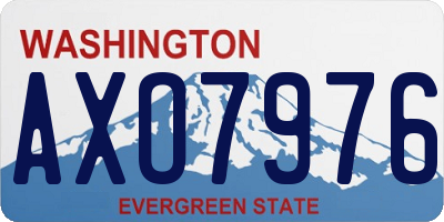 WA license plate AXO7976
