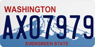 WA license plate AXO7979