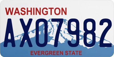 WA license plate AXO7982
