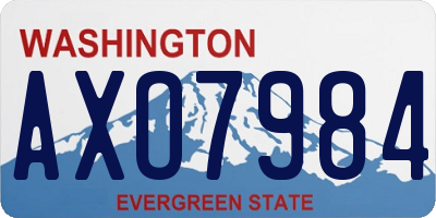 WA license plate AXO7984