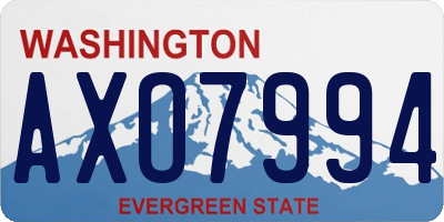 WA license plate AXO7994