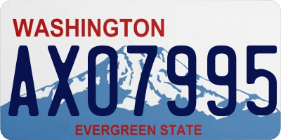 WA license plate AXO7995