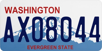 WA license plate AXO8044